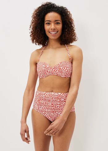 Phase Eight Isabelle Zebra Swimwear Orange/White Canada | UMGQRD-062